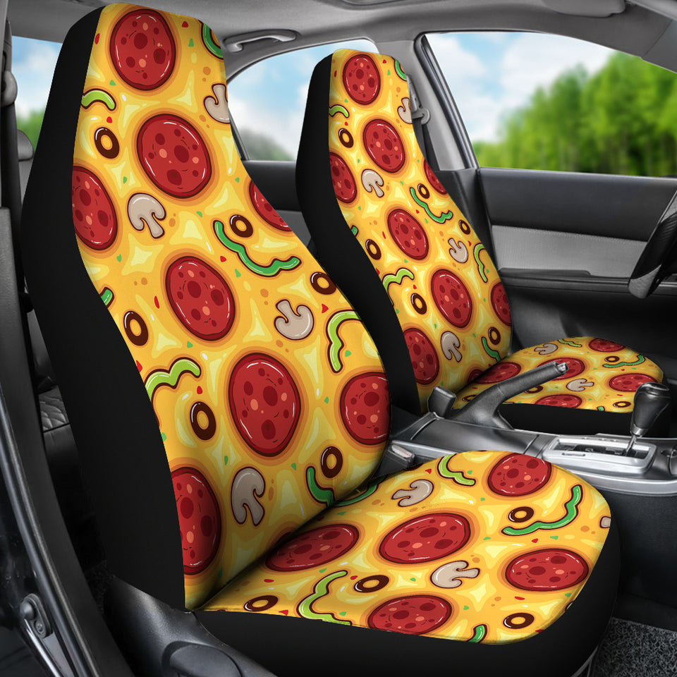 Pizza Texture Pattern  Universal Fit Car Seat Covers