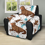 sea lion Seals jellyfish pattern Recliner Cover Protector