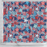 Hand Drawn Colorful Starfish Shower Curtain Fulfilled In US