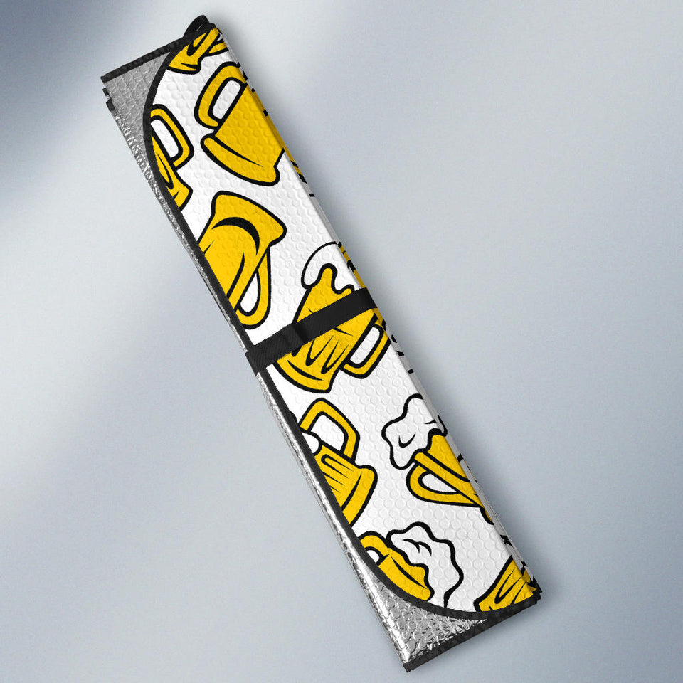 Beer Design Pattern Car Sun Shade