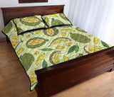 Durian leaves pattern background Quilt Bed Set