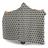 Coffee Bean Abstract Modern Pattern Hooded Blanket