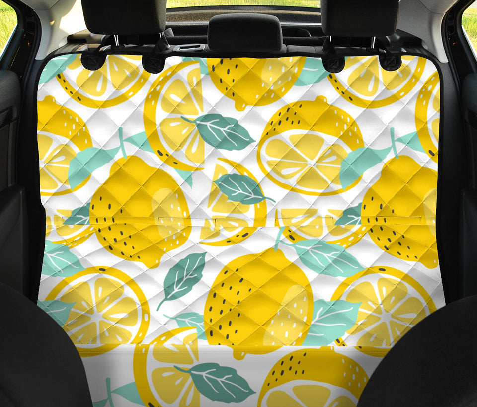 Lemon Design Pattern Dog Car Seat Covers