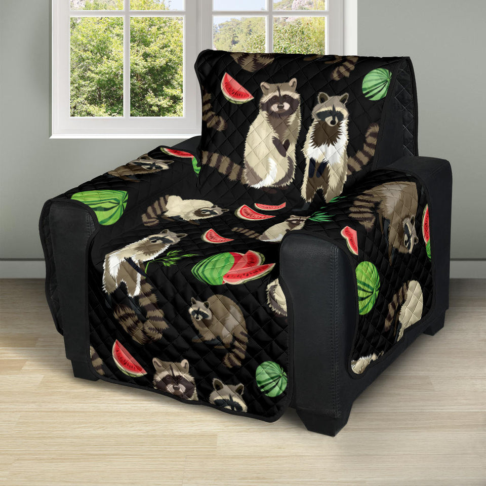 Raccoon watermelon pattern Recliner Cover Protector