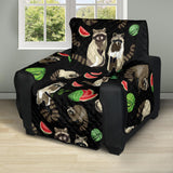 Raccoon watermelon pattern Recliner Cover Protector