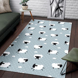 Sheep Polka Dot Cloud Pattern Area Rug