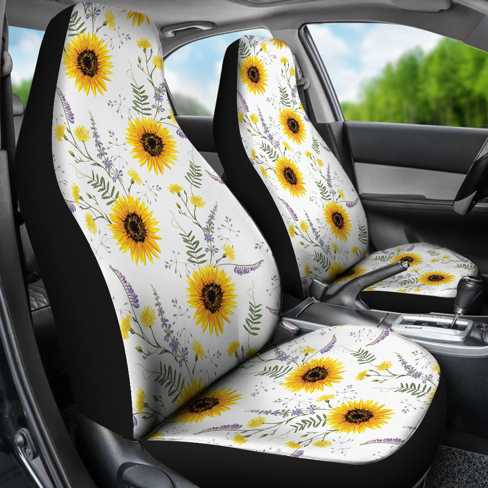Beautiful Sunflowers Pattern  Universal Fit Car Seat Covers