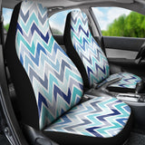Zigzag  Chevron Blue Pattern  Universal Fit Car Seat Covers