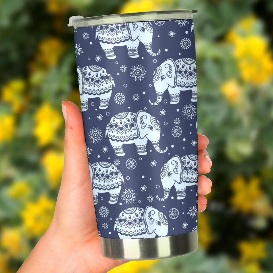 Elephant Tribal Design Pattern Tumbler