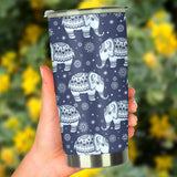 Elephant Tribal Design Pattern Tumbler