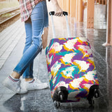 Colorful Crow Illustration Pattern Luggage Covers