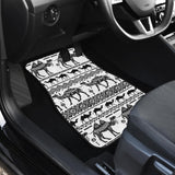 Camel Polynesian Tribal Pattern Front And Back Car Mats
