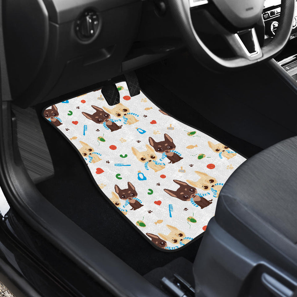 Cute Chihuahua Dog Pattern  Front Car Mats