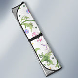 Beautiful Pink Lotus Waterlily Leaves Pattern Car Sun Shade