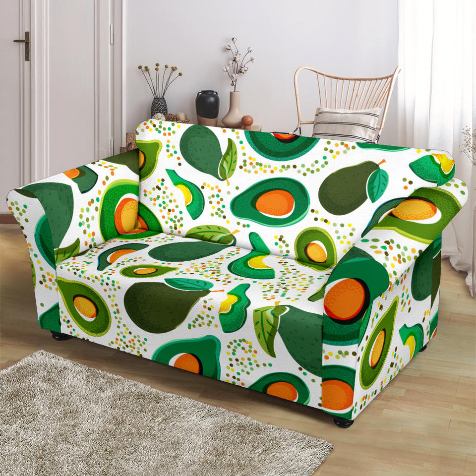 Avocado Design Pattern Loveseat Couch Slipcover