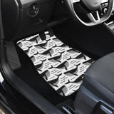 Black Whale Pattern Front Car Mats