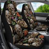 Skull Rose Humming Bird Flower Pattern  Universal Fit Car Seat Covers