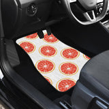 Grapefruit Pattern Front And Back Car Mats