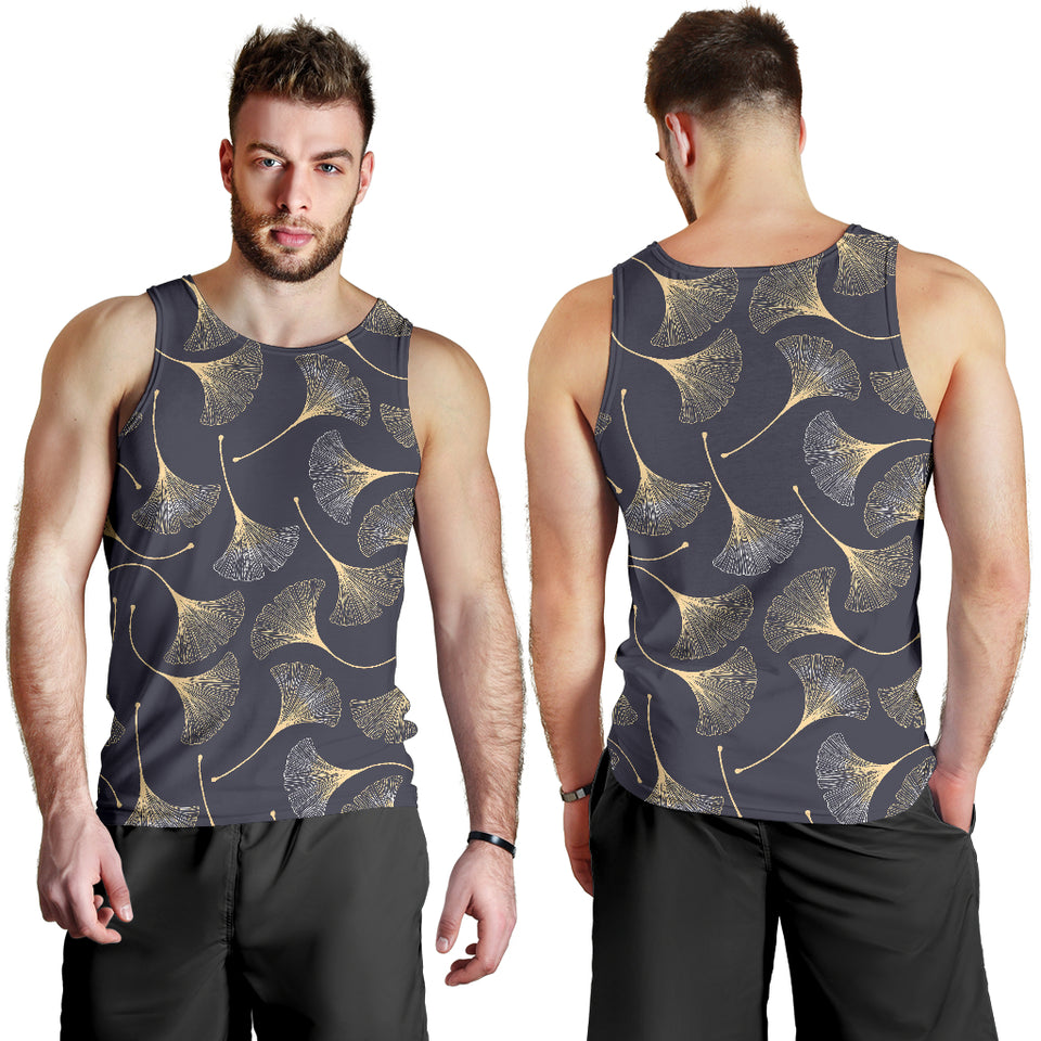 Gold ginkgo leaves Men Tank Top