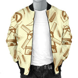 Windmill Wheat Pattern Men'S Bomber Jacket