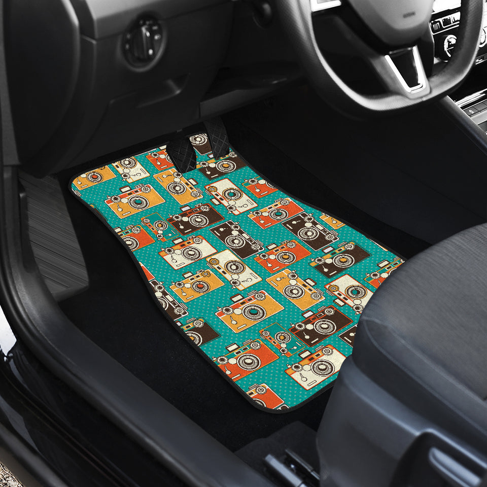 Camera Pattern Print Design 03 Front Car Mats