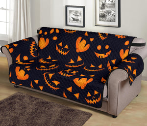 Halloween pattern Pumpkin background Sofa Cover Protector