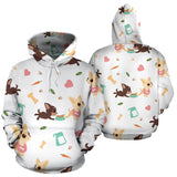 Cute Chihuahua Puppie Pattern Men Women Pullover Hoodie