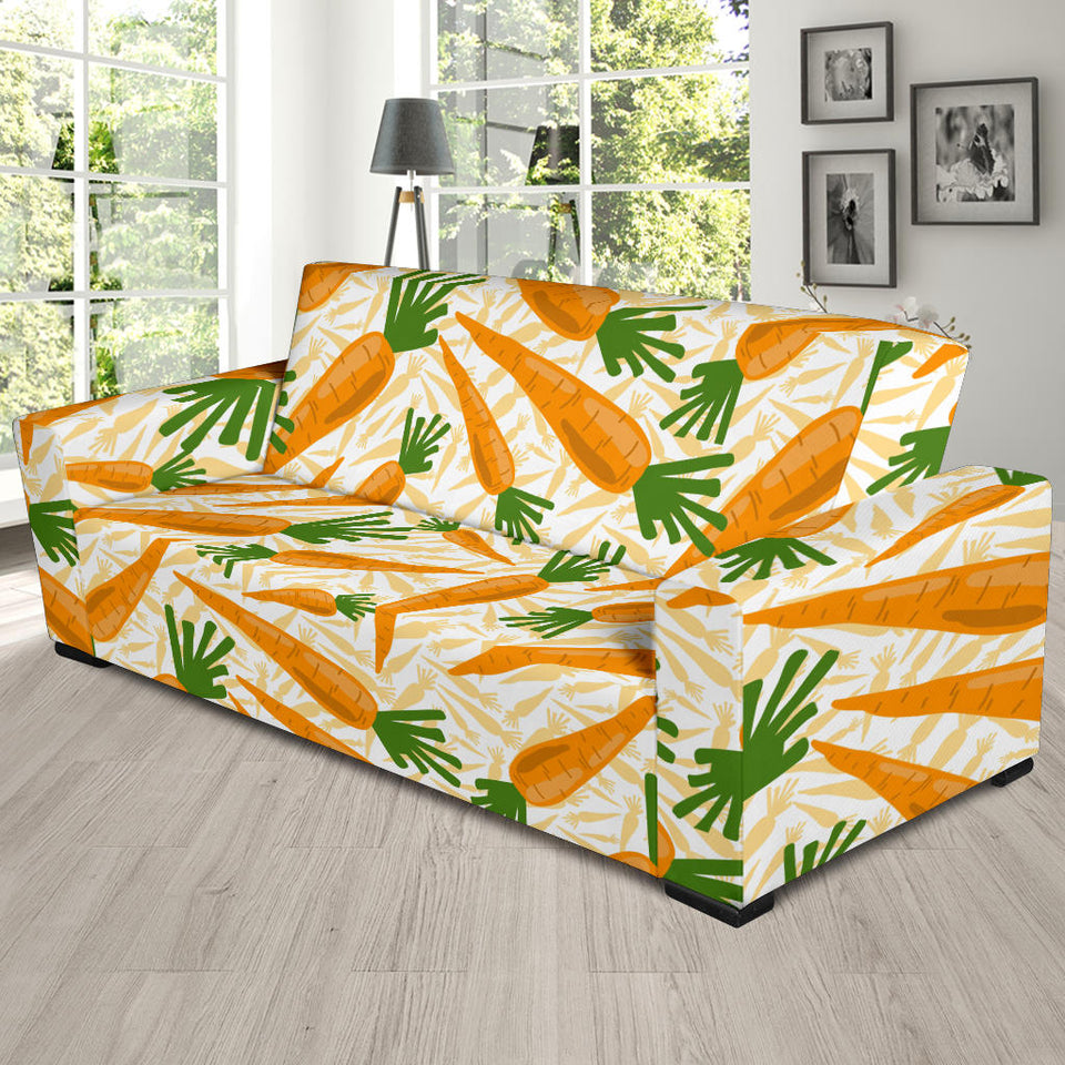 Carrot Pattern Print Design 01 Sofa Slipcover