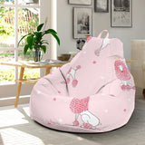 Poodle Dog Pink Color Theme Bean Bag Cover