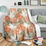 Cocoa Beans Cocoa Tree Pattern Premium Blanket