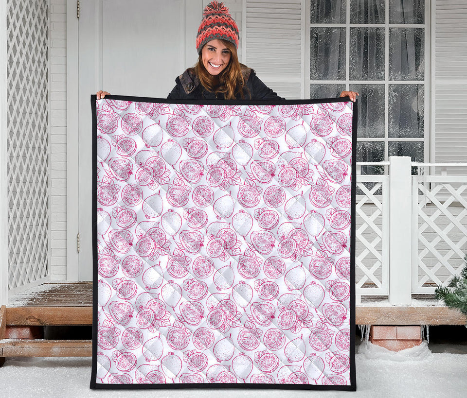 Sketch Guava Pattern Premium Quilt