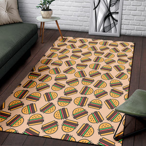 Hamburger Pattern Print Design 01 Area Rug