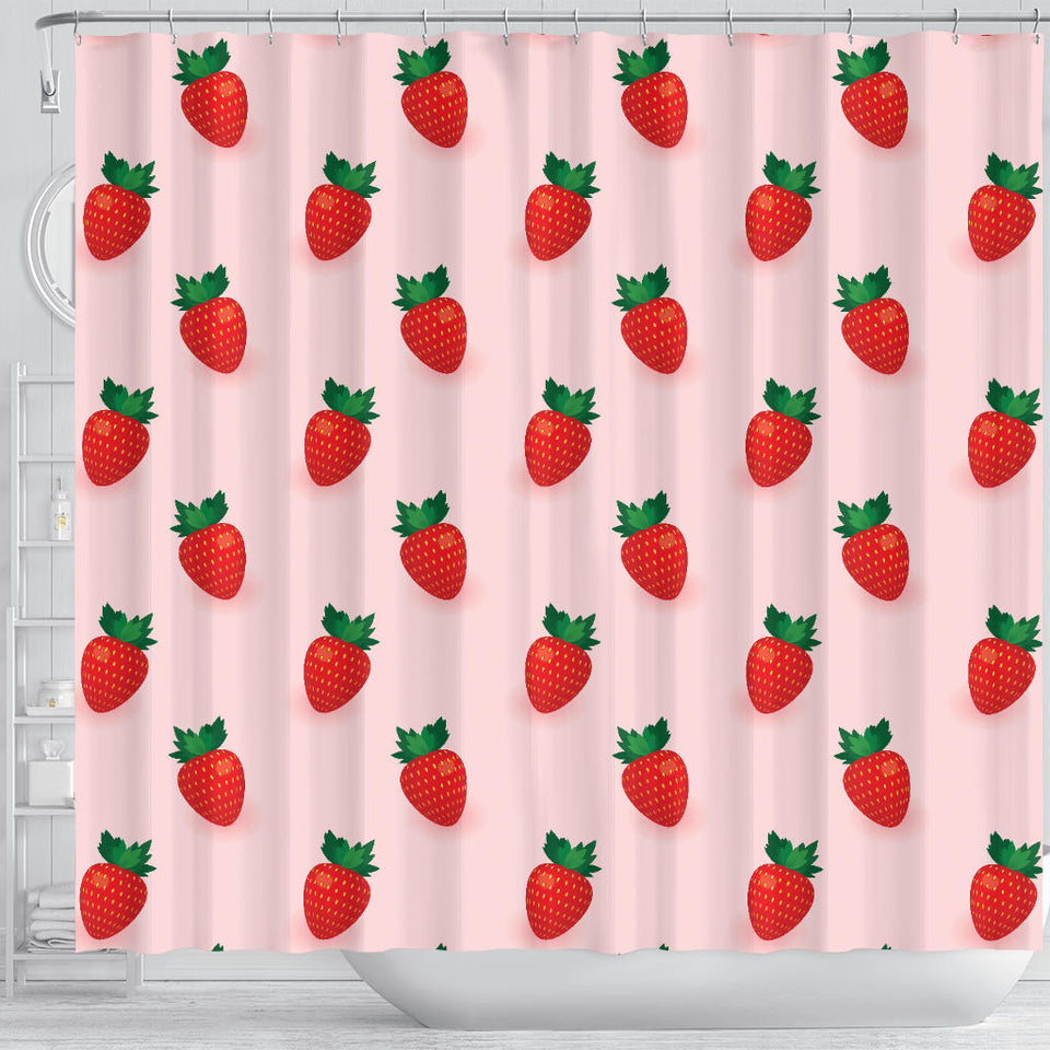 Strawberry Beautiful Pattern Shower Curtain Fulfilled In US