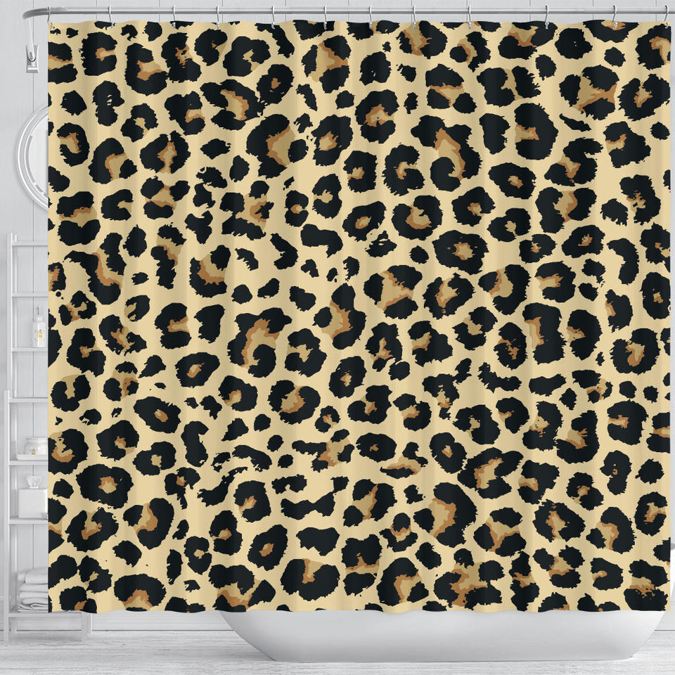 Leopard Print Design Pattern Shower Curtain Fulfilled In US