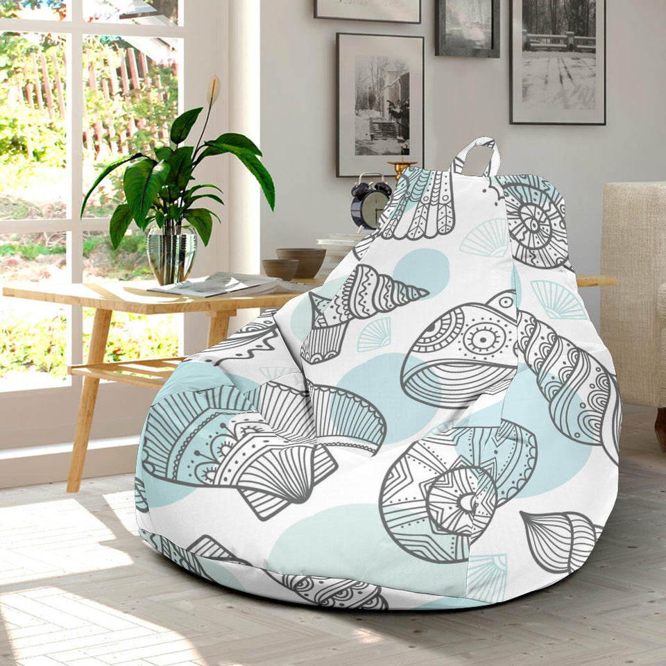 Shell Polynesian Tribal  Bean Bag Cover