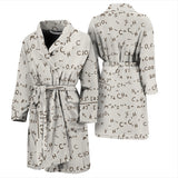 Chemistry Periodic Table Pattern Print Design 04 Men's Bathrobe
