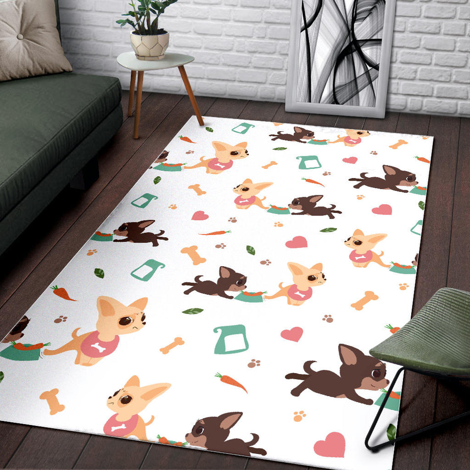 Cute Chihuahua Puppie Pattern Area Rug