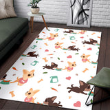 Cute Chihuahua Puppie Pattern Area Rug