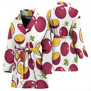 Passion Fruit Design Pattern Women'S Bathrobe