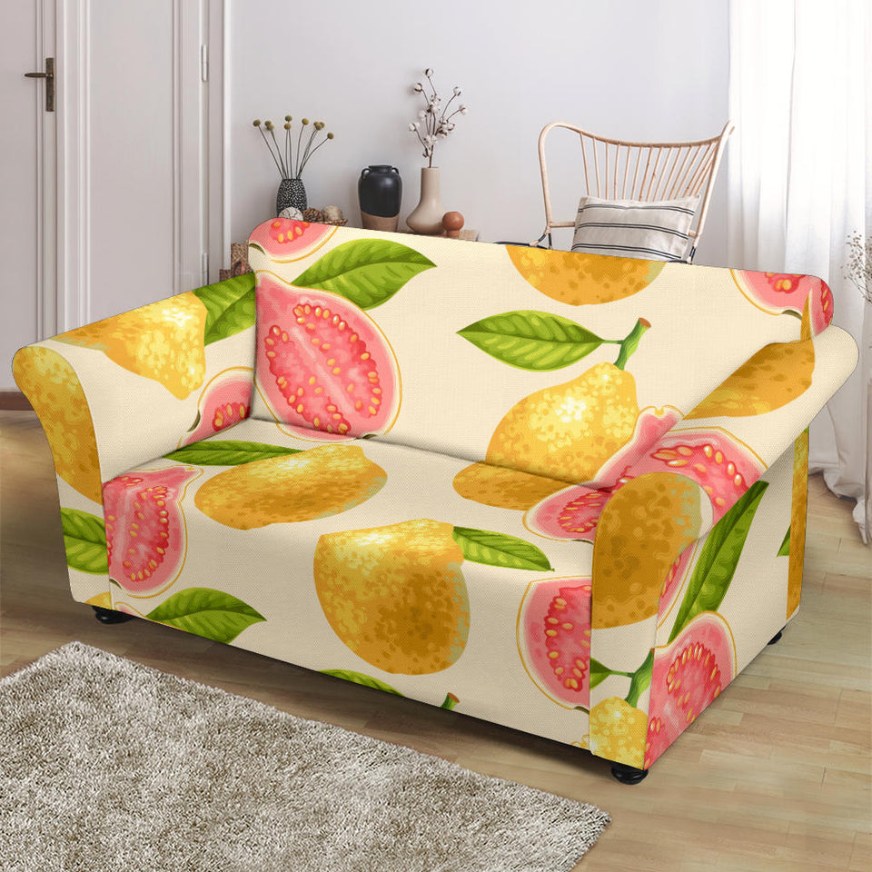 Beautiful Guava Pattern Loveseat Couch Slipcover