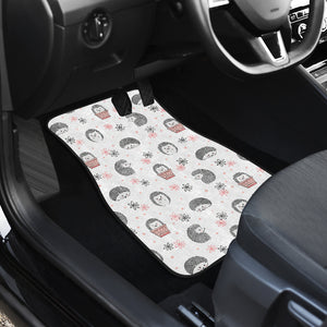 Hedgehog Pattern Print Design 02 Front Car Mats