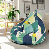 Toucan Tropical Leaves Design Pattern  Bean Bag Cover