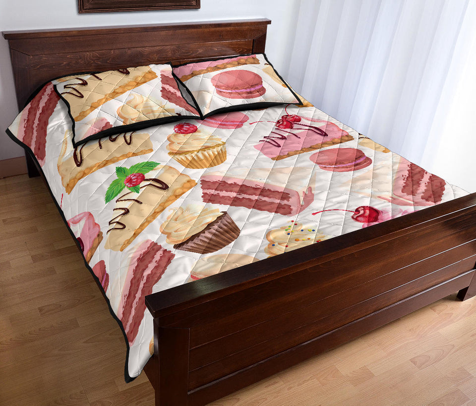 Cake cupcake sweets pattern Quilt Bed Set