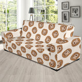 Lion Pattern Print Design 01 Sofa Slipcover