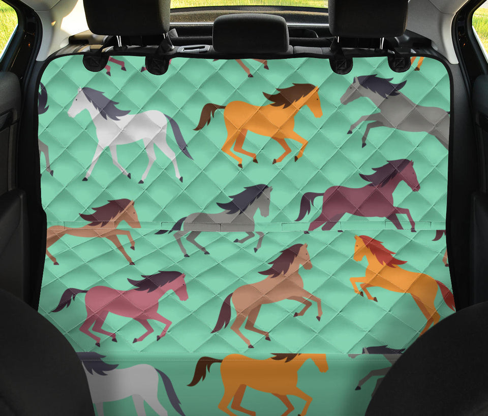 Colorful Horses Pattern Dog Car Seat Covers