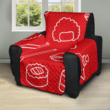 sushi pattern red background Recliner Cover Protector