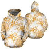 Hand Drawn Orange Fruit Pattern Men Women Pullover Hoodie