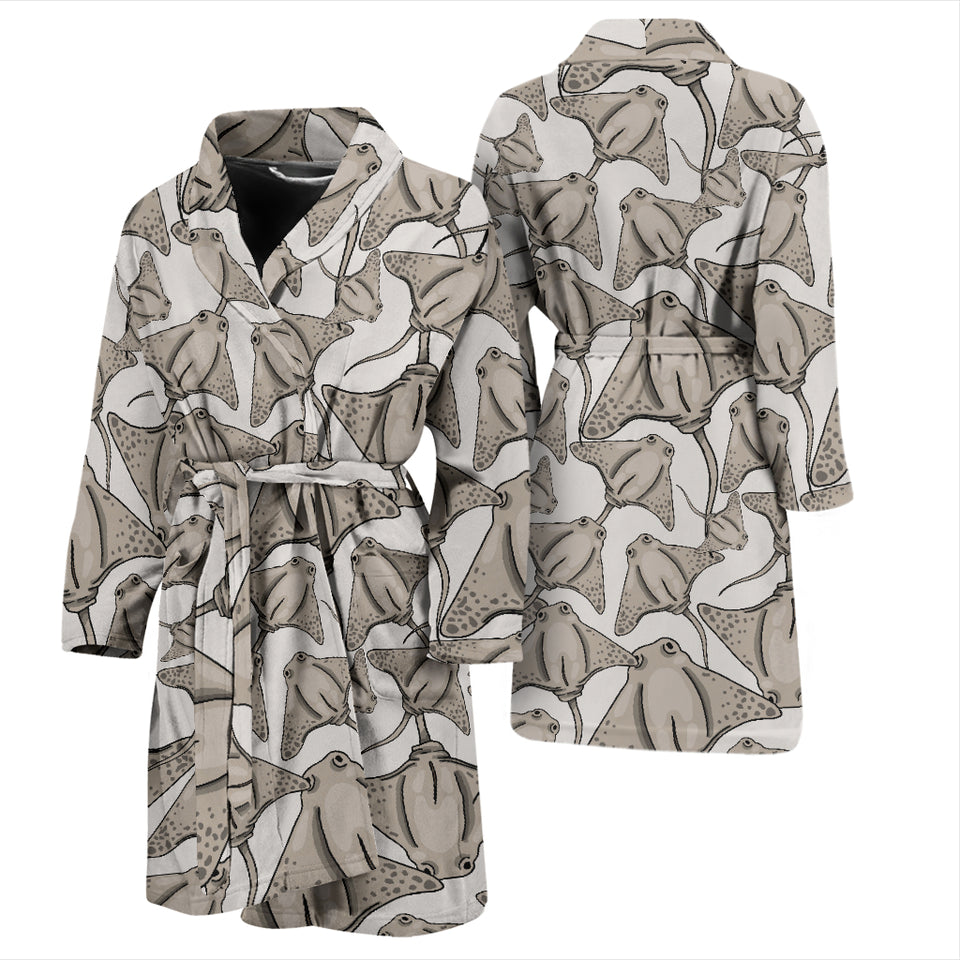 Stingray Pattern Print Design 05 Men's Bathrobe