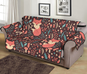 fox leaves mushroom pattern Sofa Cover Protector