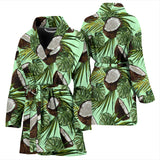 Coconut Pattern Print Design 02 Women's Bathrobe